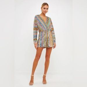 Endless Rose sequin romper. Sz L